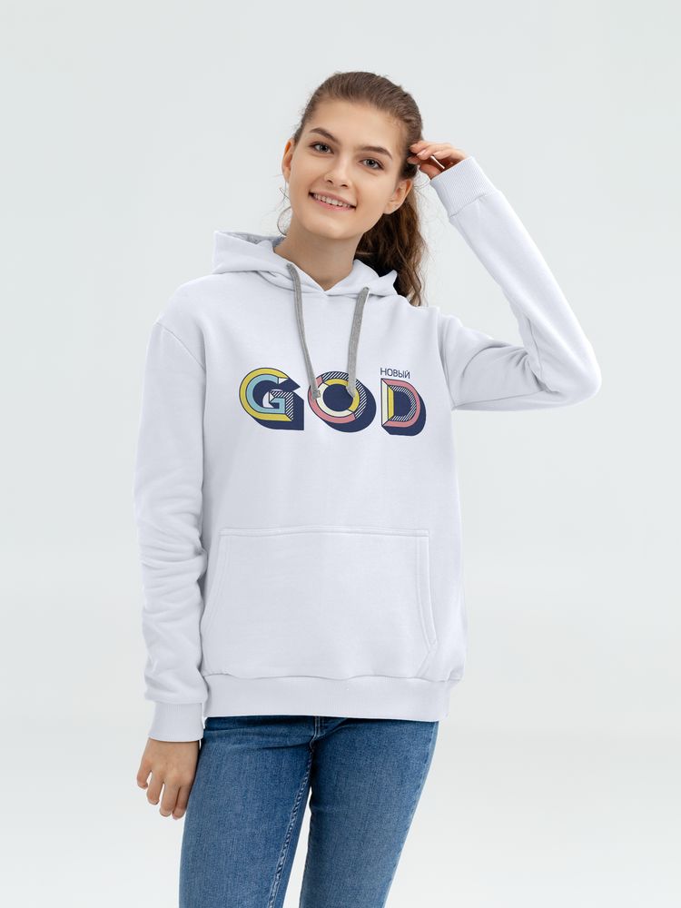 Толстовка с капюшоном «Новый GOD» с логотипом CoolColor | Print Logo