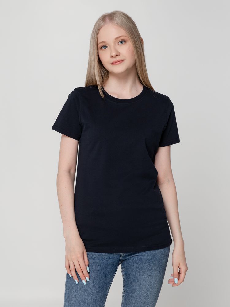 Футболка женская T-bolka Lady темно-синяя, размер S