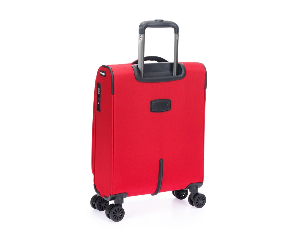 Чемодан TORBER БРОСНО, красный, нейлон 600D, 36,5 х 20 х 54 см, 32 л