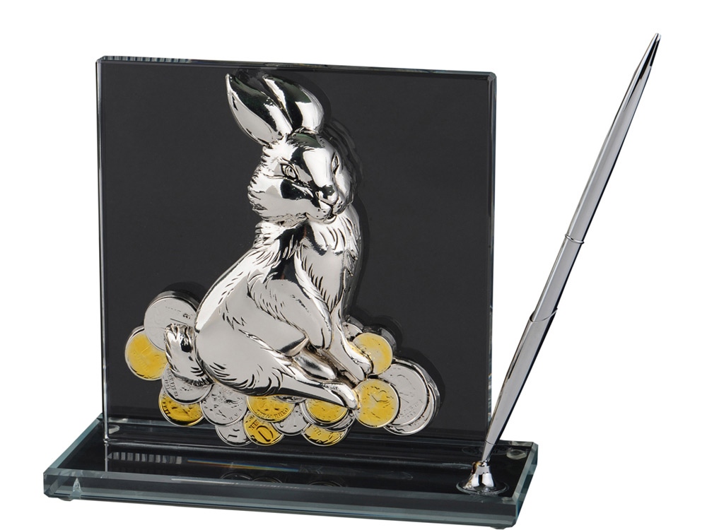 Настольный прибор Удачное приобретение с логотипом  | Print Logo