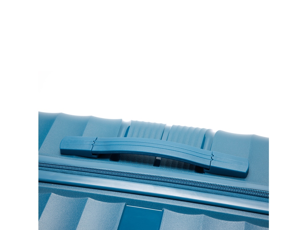 Чемодан TORBER НЕВО, синий, полипропилен, 49 х 28 х 76 см, 95 л