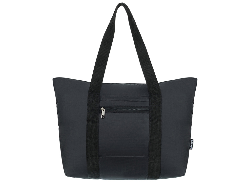 Сумка складная TORBER, черный, полиэстер, 48x33x12 см