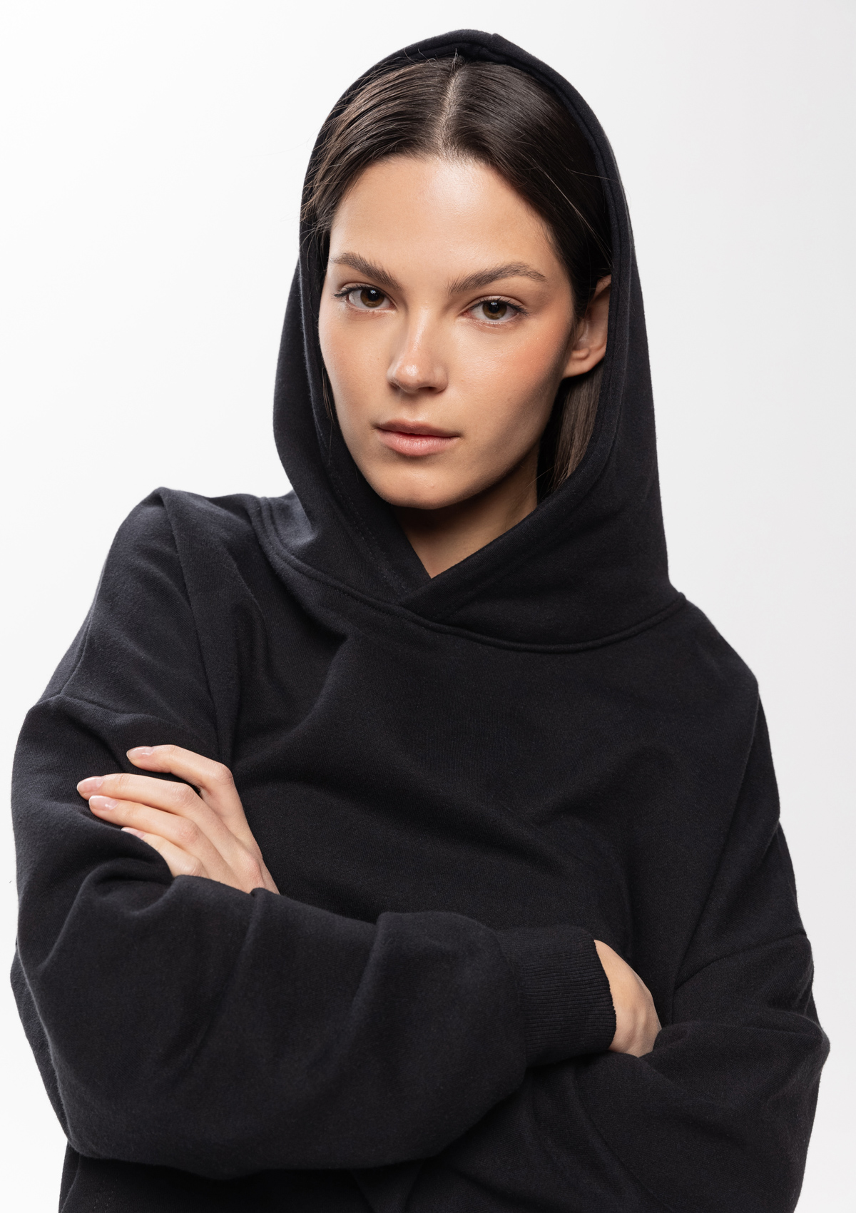 Худи унисекс STAN оверсайз футер без начёса 350, 66, Чёрный,  (20)  (48/M)