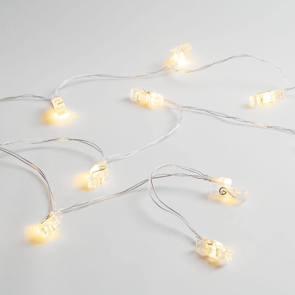 Гирлянда с прищепками Lumitale — пример нанесения логотипа () | Print Logo