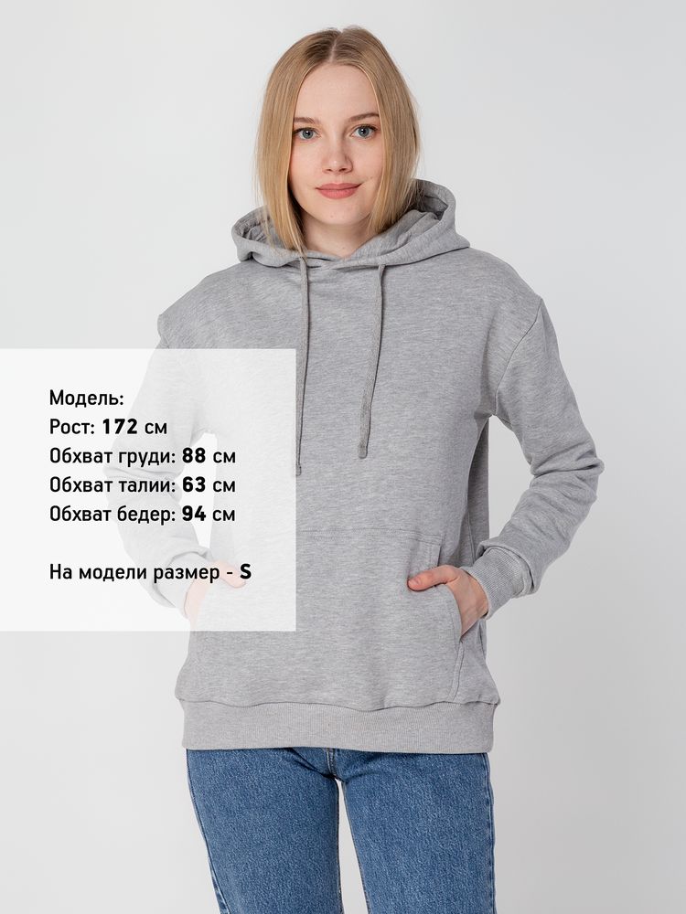 Толстовка с капюшоном Unit Kirenga Heavy серый меланж, размер S