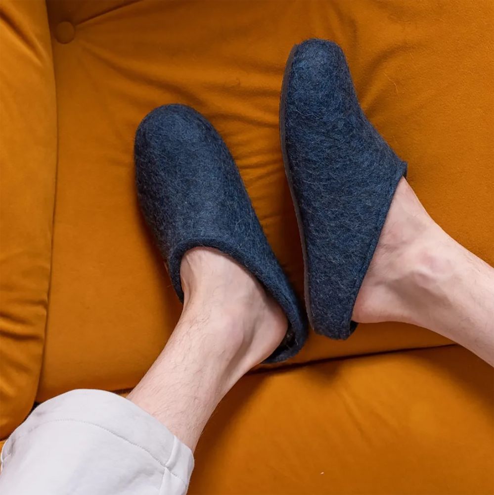 Домашние валенки Step, темно-синие (индиго), размер 45