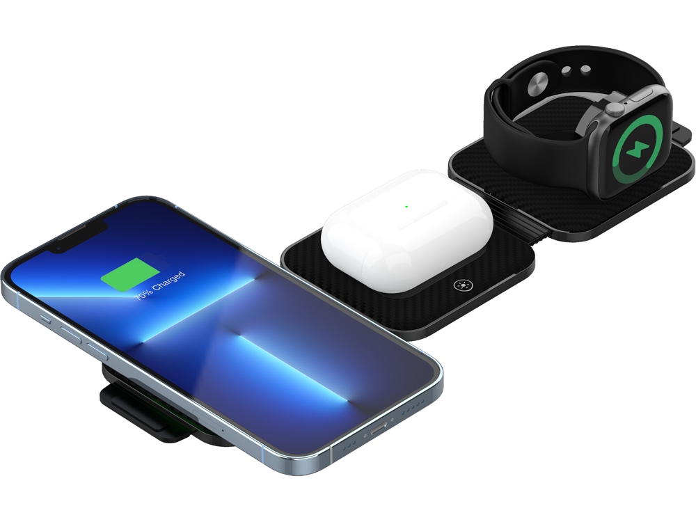 Беспроводное зарядное устройство 3 в 1 Canyon WS-305 (cns-wcs305), 15 Вт (Р)