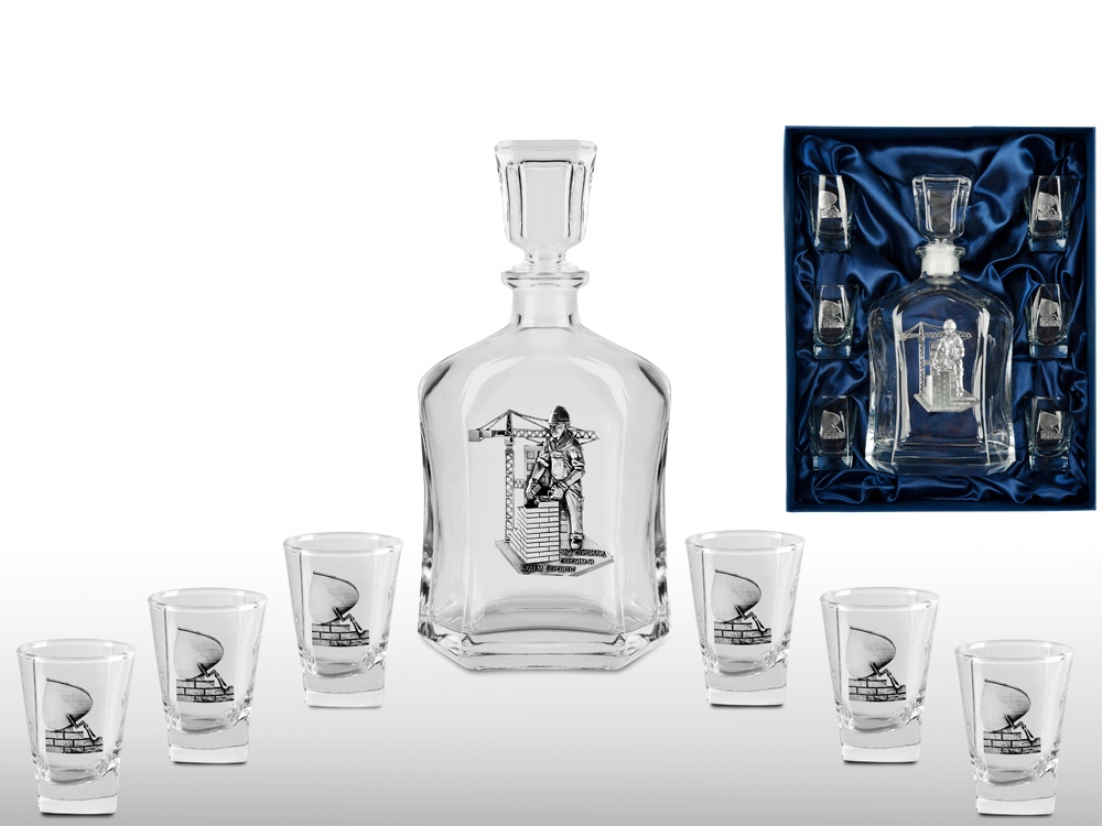 Набор для водки Строительный с логотипом  | Print Logo