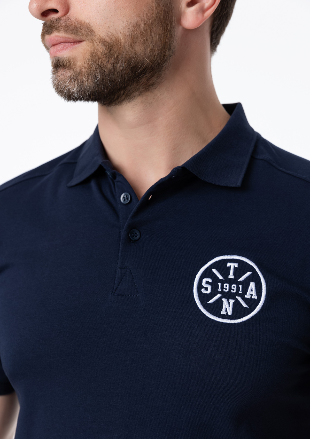 Рубашка поло унисекс STAN хлопок/эластан 200, 05, Тёмно-синий,  (46)  (52/XL)