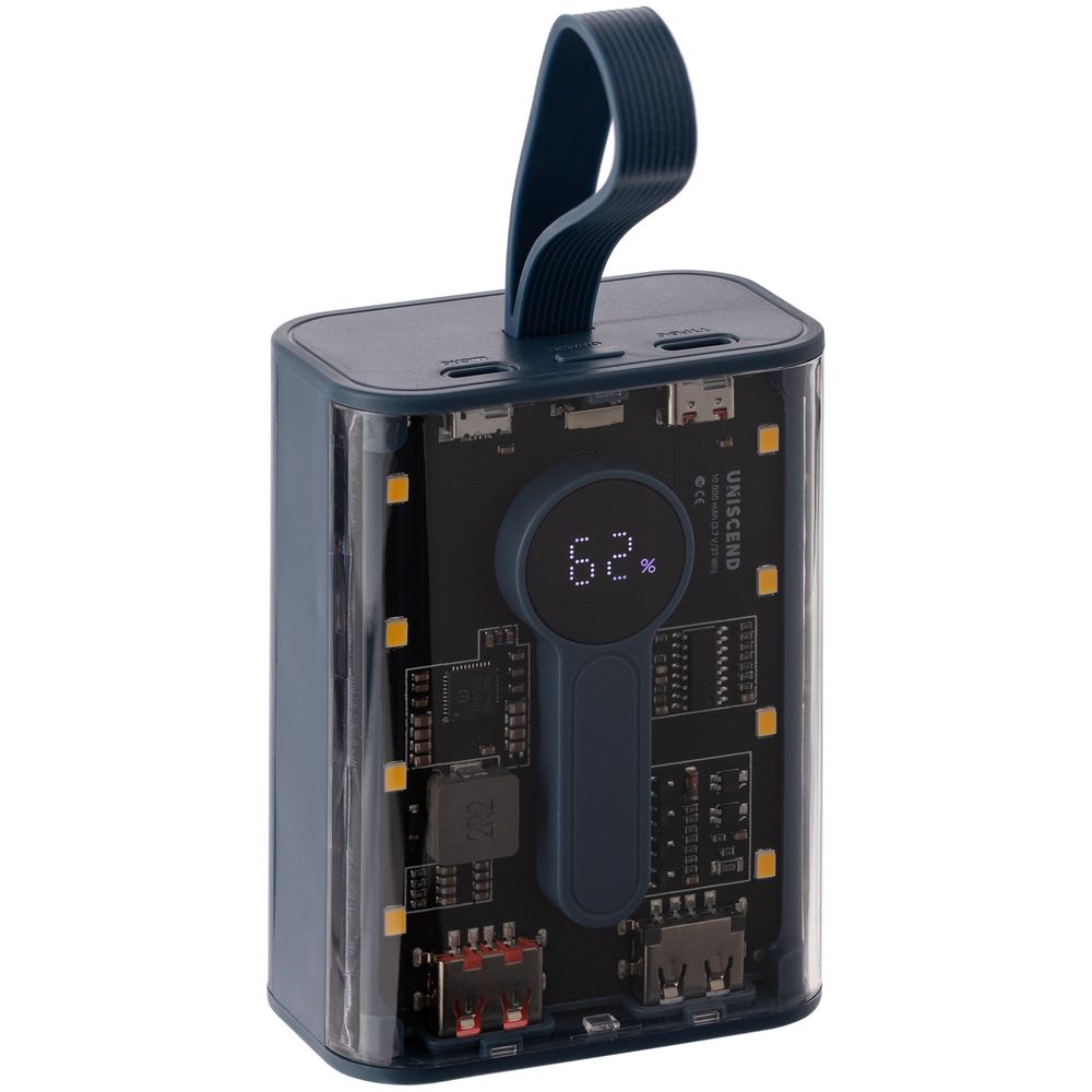 Аккумулятор с быстрой зарядкой Trellis Quick 10000 мАч с логотипом Uniscend | Print Logo