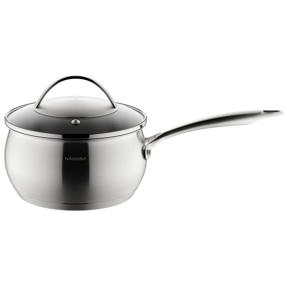 Ковш со стеклянной крышкой Linda с логотипом Nadoba | Print Logo