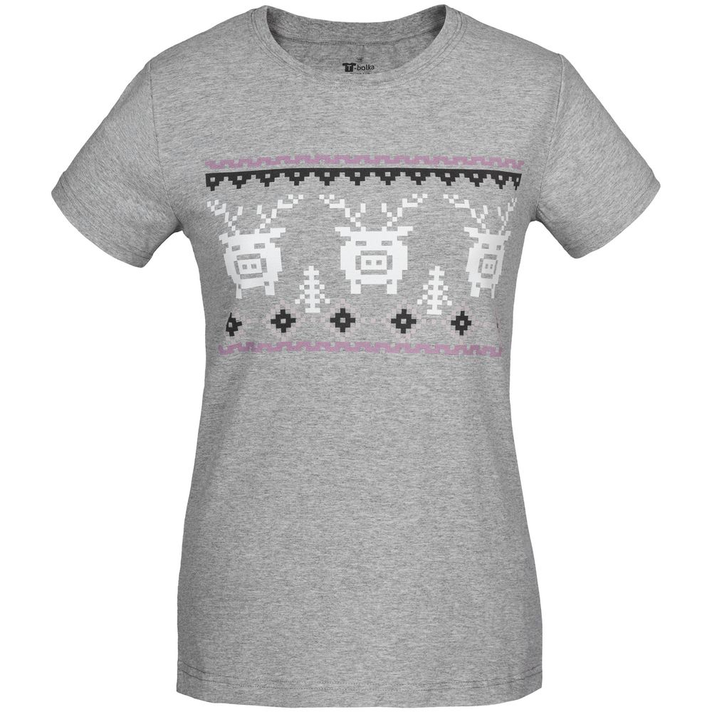 Футболка женская «Пигсель» с логотипом  | Print Logo