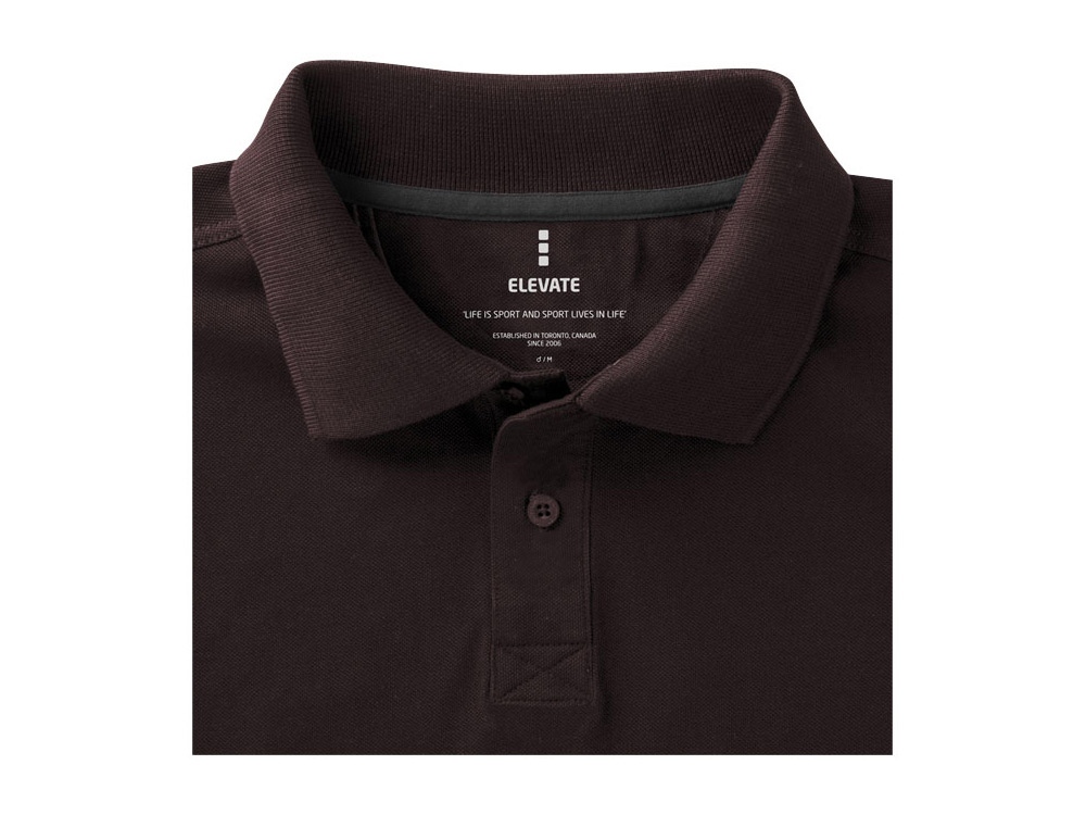 Calgary мужская футболка-поло с коротким рукавом, шоколадный коричневый