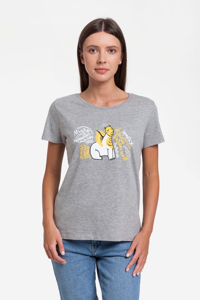 Футболка женская «Гидонисты» — пример нанесения логотипа (Принтэссенция) | Print Logo