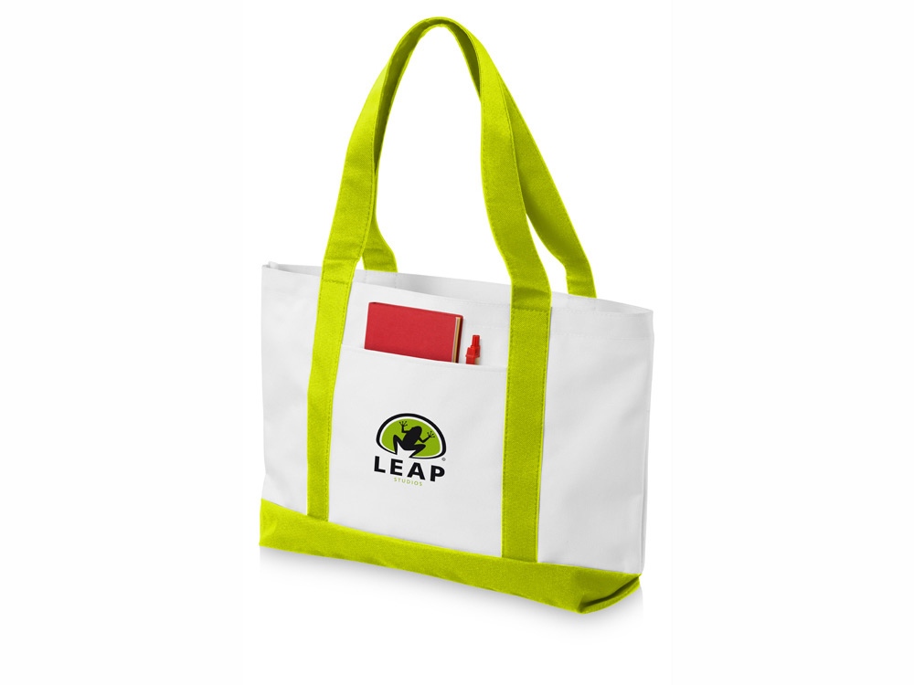 Сумка Madison, белый/зеленый лайм