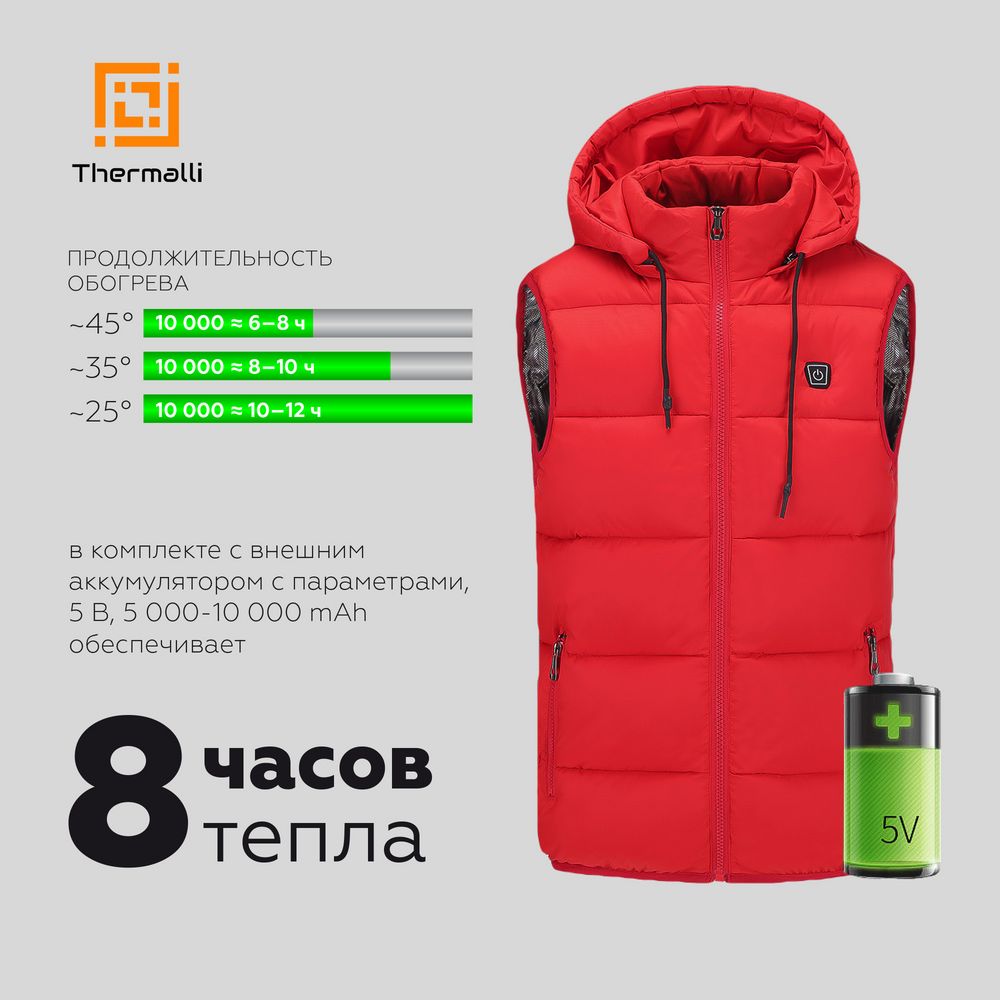 Куртка с подогревом Thermalli Everest, черная, размер 3XL