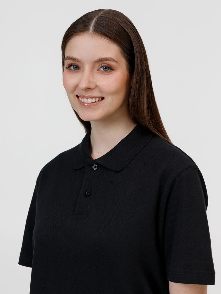 Рубашка поло унисекс Pulse, черная, размер XXL