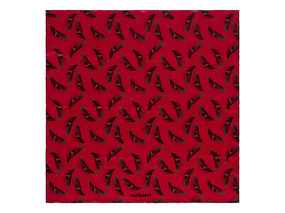 Шелковый платок Victoire Cherry с логотипом Cacharel | Print Logo