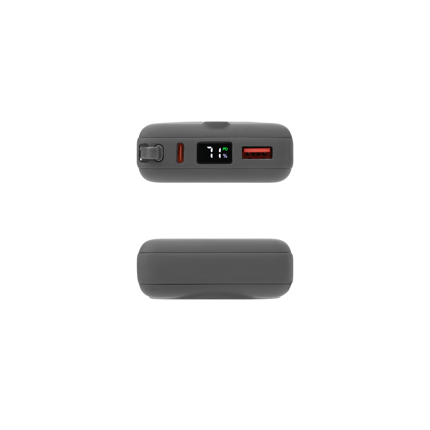Внешний аккумулятор с подсветкой Ritter PD 10000mAh с функцией беспроводной зарядки 15W, серый