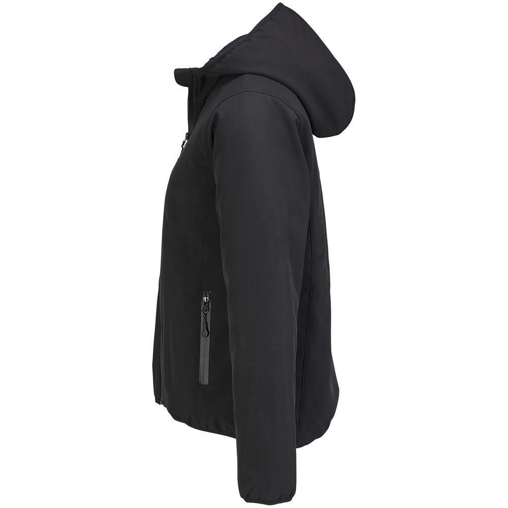 Куртка софтшелл с капюшоном женская Falcon Women, черная, размер M