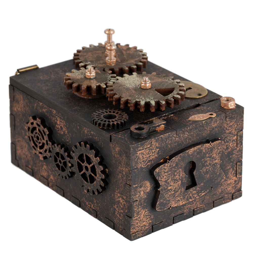 Шкатулка с секретом Gearbox — пример нанесения логотипа (сделано в России) | Print Logo