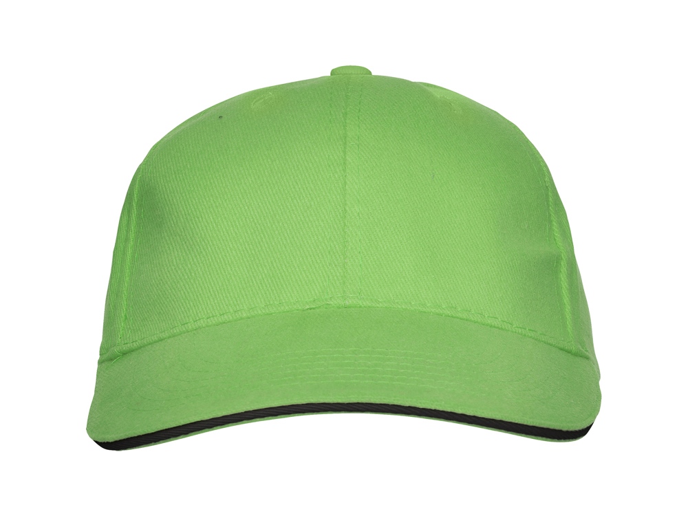 Бейсболка Panel унисекс, зеленое яблоко/черный