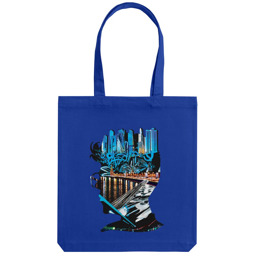 Холщовая сумка Moscow Boy — пример нанесения логотипа (Принтэссенция) | Print Logo