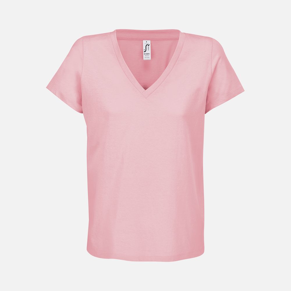 Футболка женская Regent Women с V-образным вырезом с логотипом Sol's | Print Logo