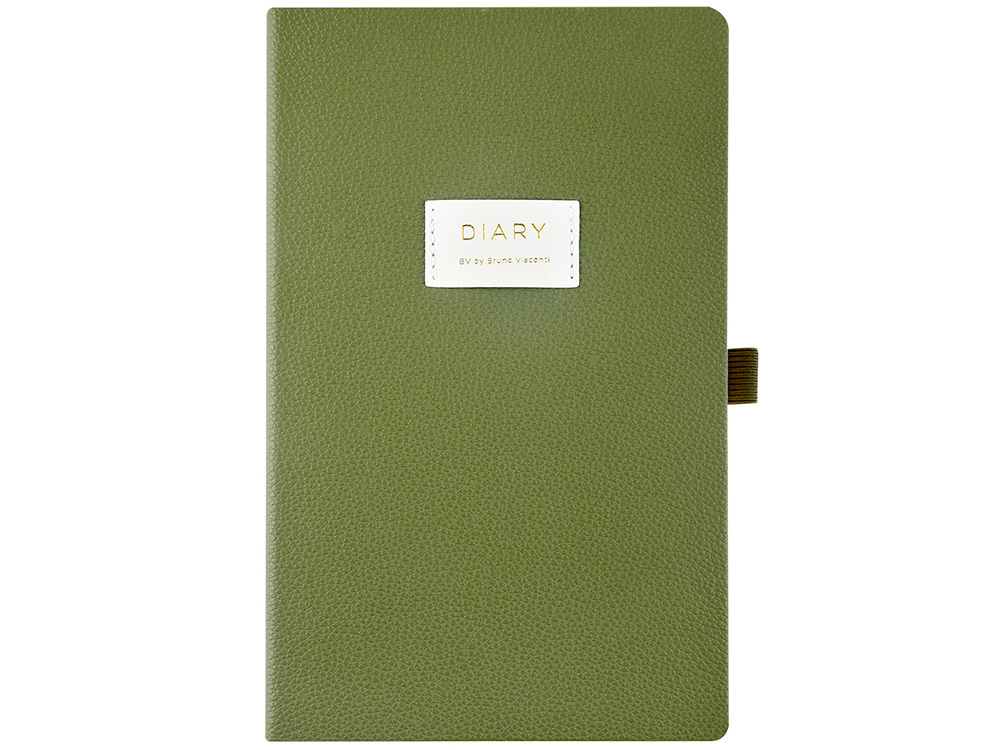Ежедневник недатированный А5 Verde с нашивкой, зеленый