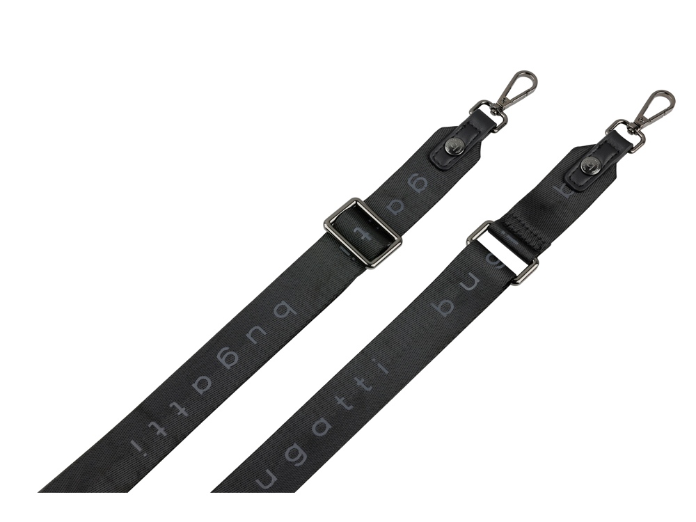 Сумка наплечная BUGATTI АЛМАТА | ALMATA, чёрная, полиуретан, 11х4х19 см