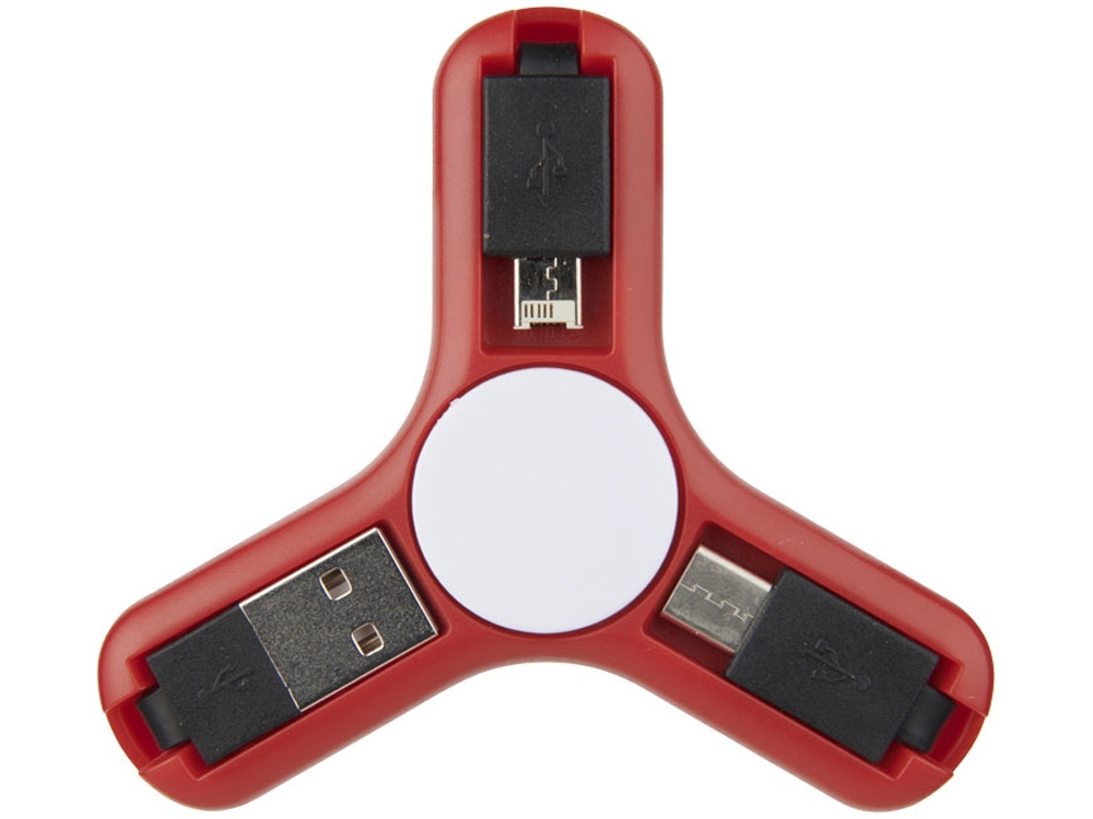 Кабели для зарядки Fun Tri-Twist, красный