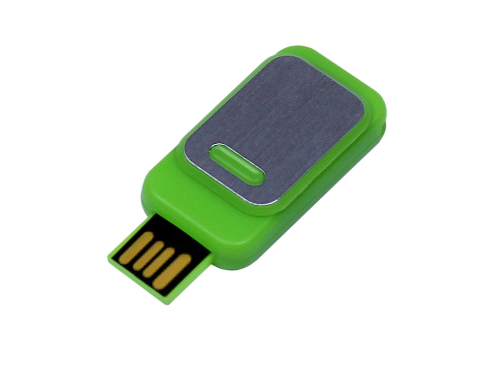 USB 2.0- флешка промо на 8 Гб прямоугольной формы, выдвижной механизм с логотипом  | Print Logo