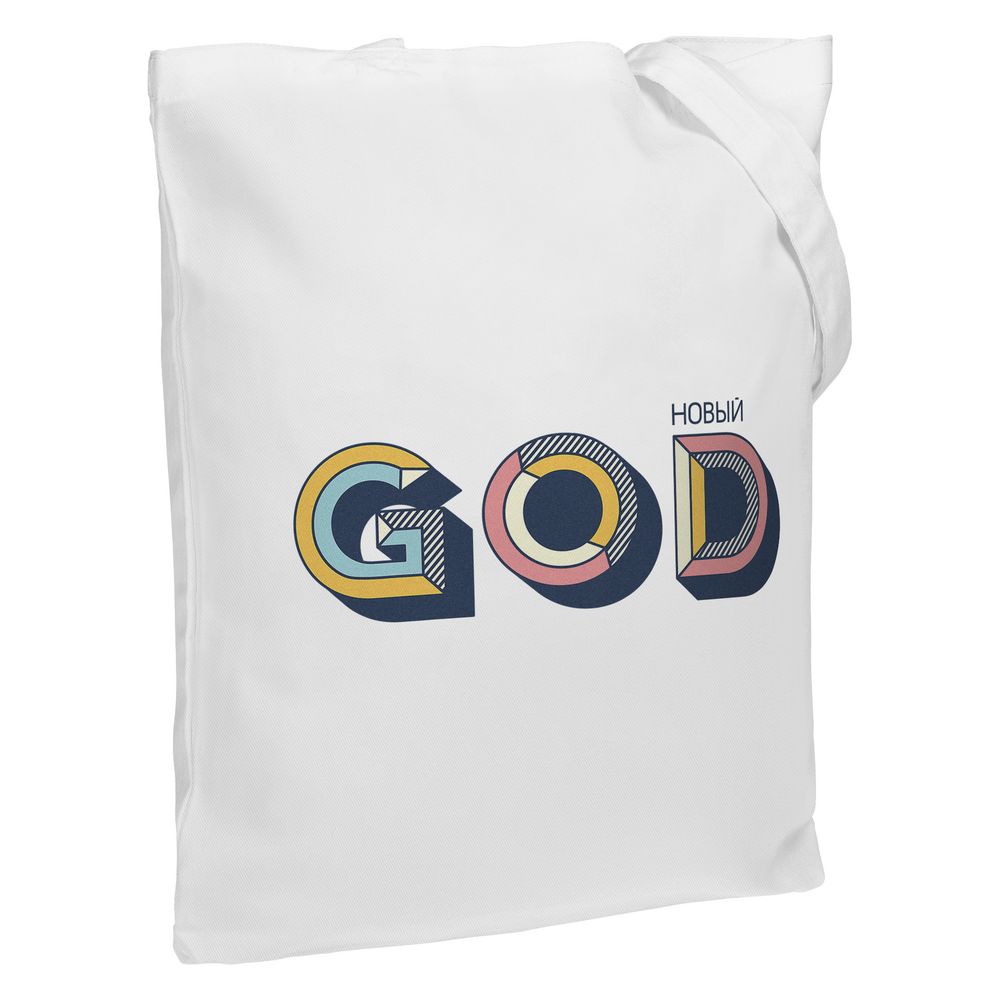 Холщовая сумка «Новый GOD» — пример нанесения логотипа (CoolColor) | Print Logo