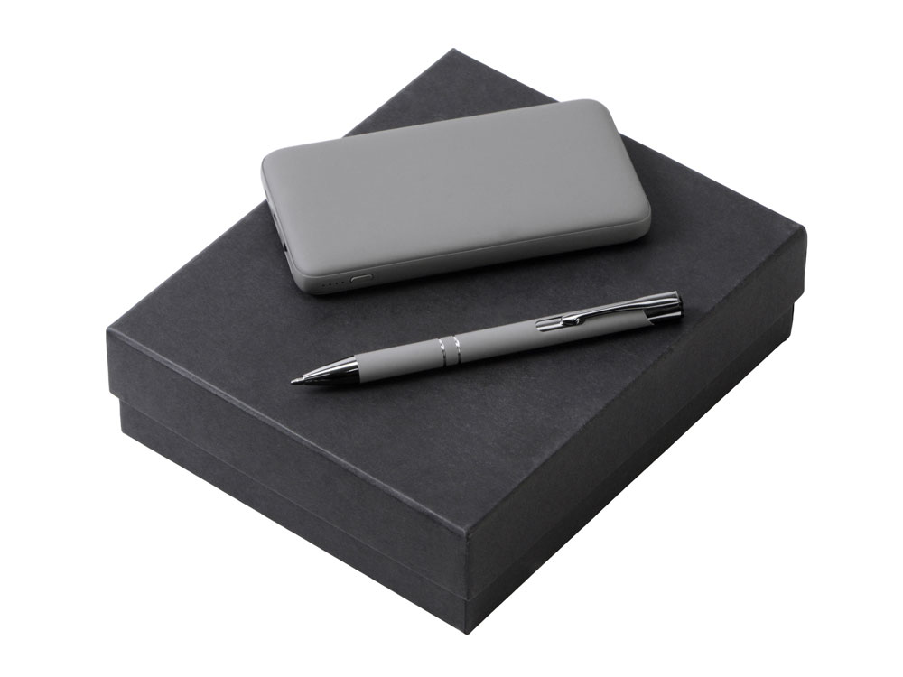 Подарочный набор Color it с металлической ручкой и повербанком с логотипом  | Print Logo