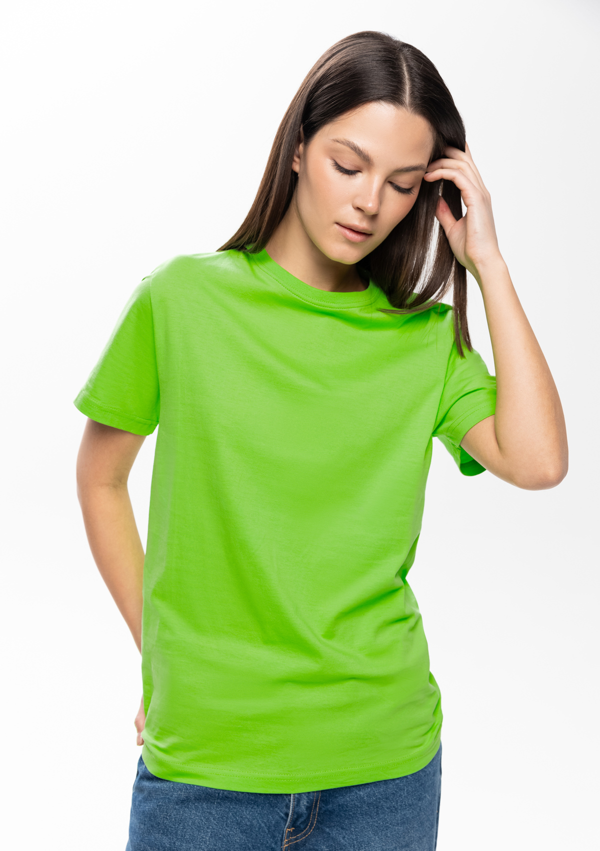 Футболка унисекс без бокового шва STAN хлопок 160, 02, Ярко-зелёный,  (26)  (54/XXL)