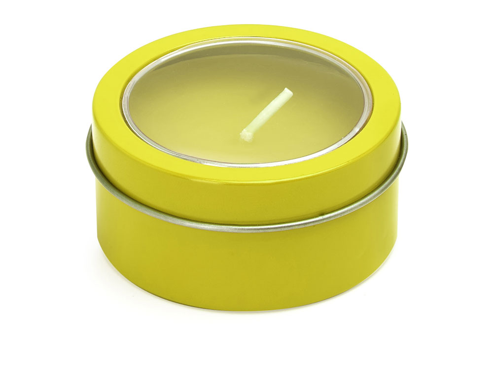 Ароматическая свеча FLAKE с запахом ванили, желтый