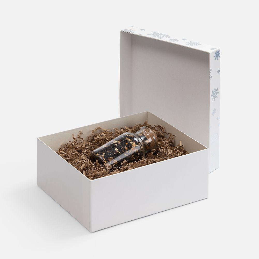 Коробка Wintry — пример нанесения логотипа (сделано в России) | Print Logo