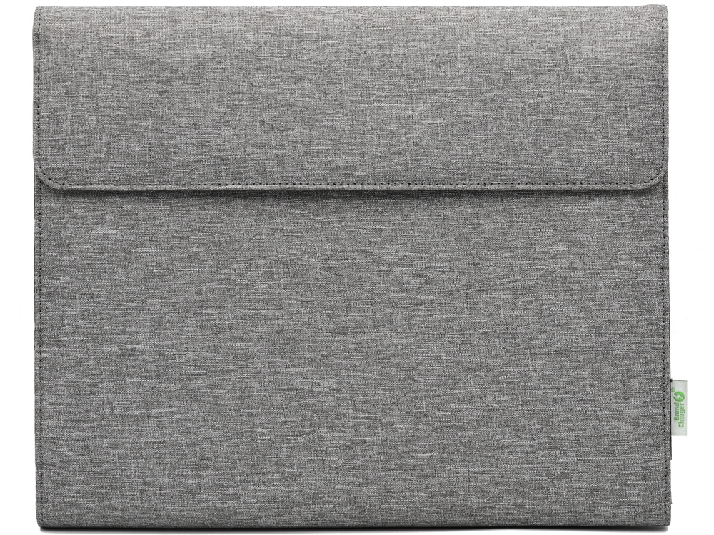 Портфолио А4 из RPET с отделением для ноутбука NotyFolio Eco, 20 л FSC бумаги, серый