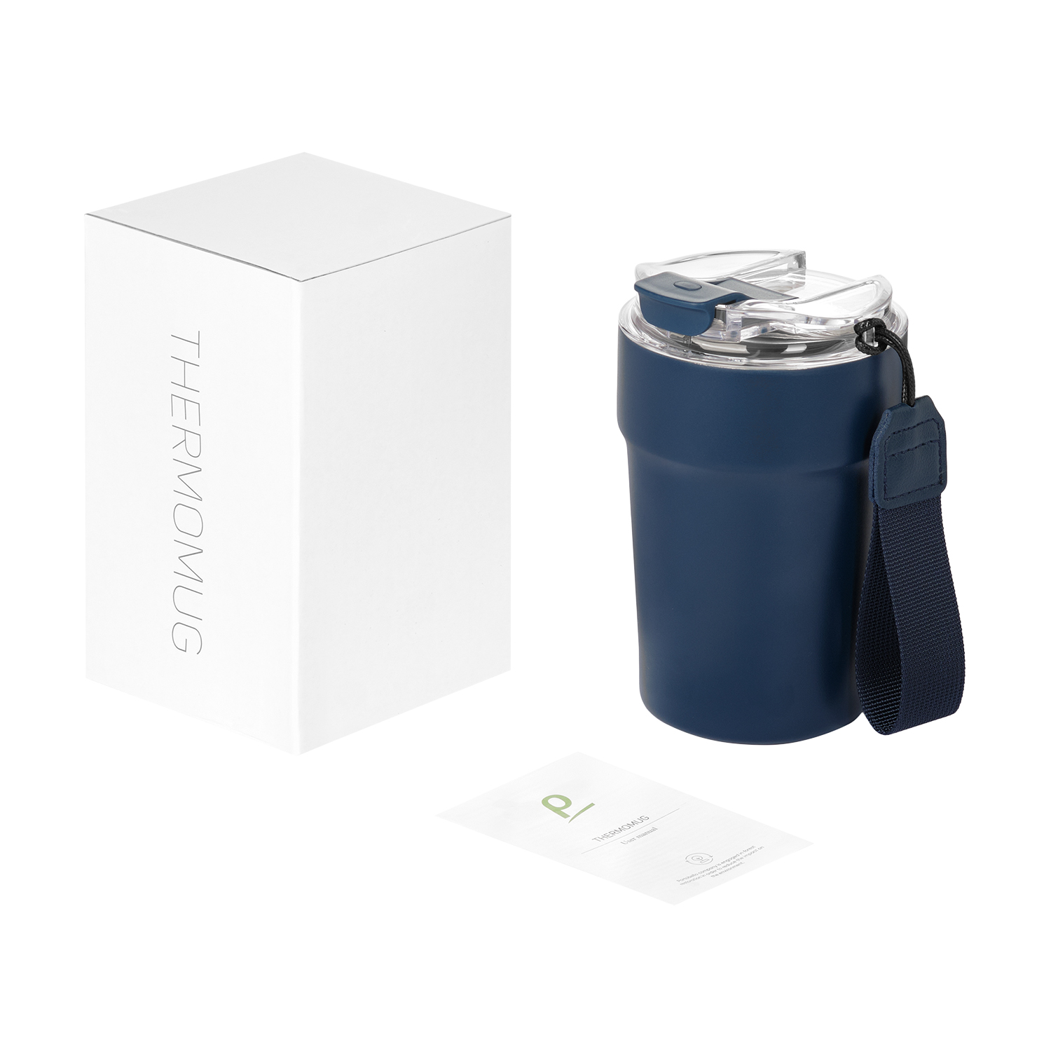 Термокружка вакуумная Монако, синяя