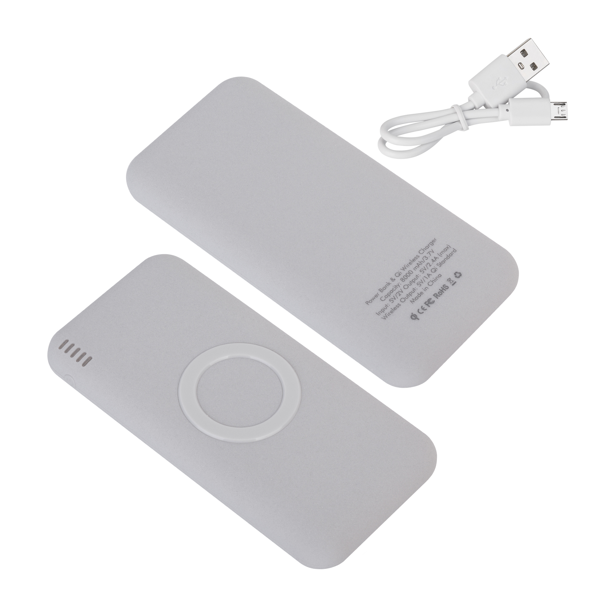 Набор "Камень" на 2 предмета, 8000 mAh /16Gb, с покрытием soft grip фото на сайте Print Logo.