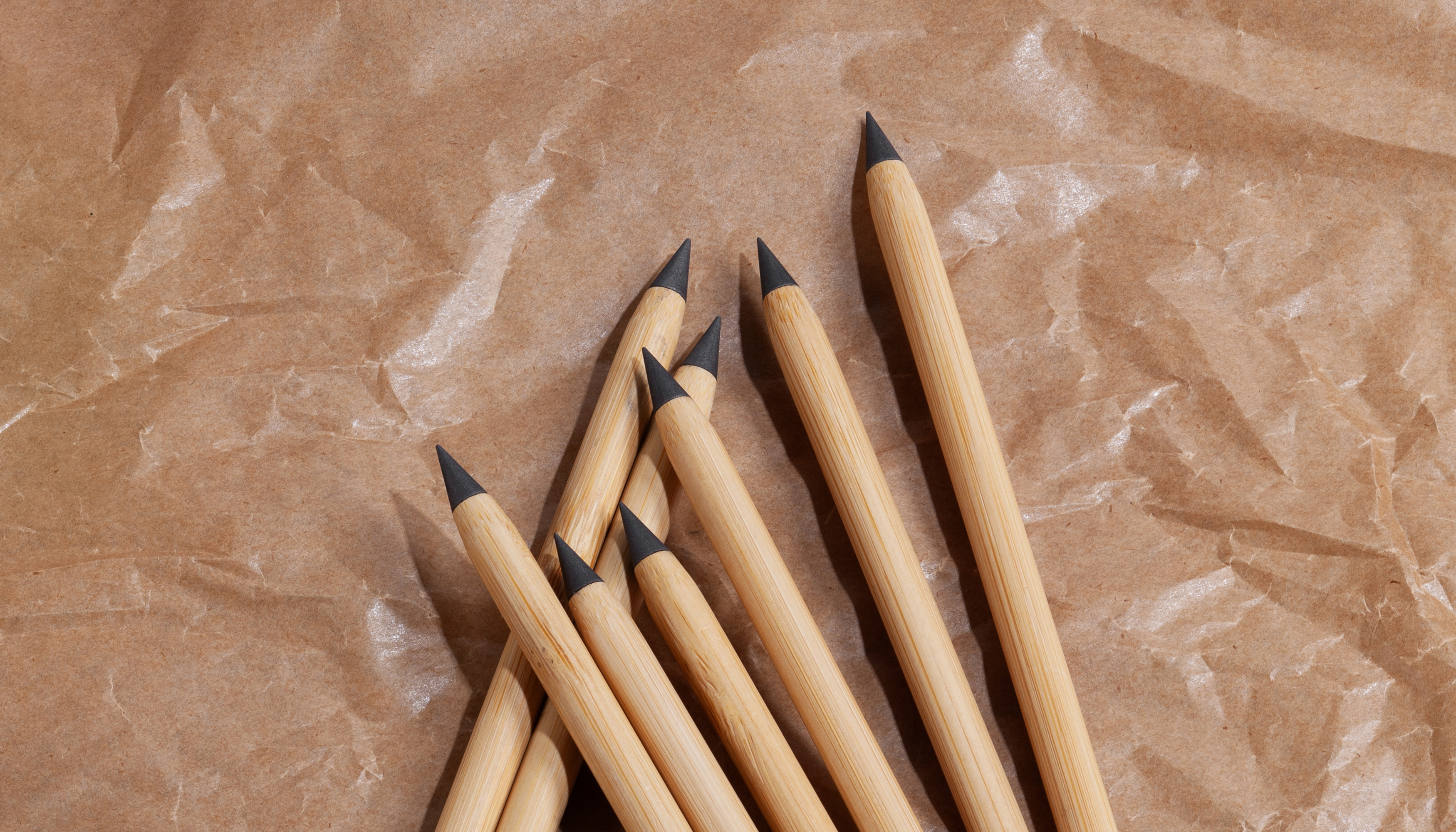 Вечный карандаш "Groot" с ластиком, бамбук, бежевый