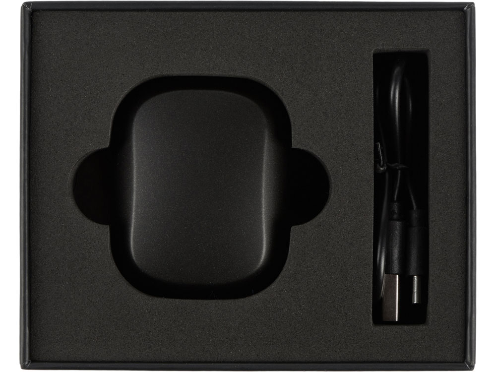 Беспроводные наушники с шумоподавлением c подсветкой лого Lites, черные (Р)