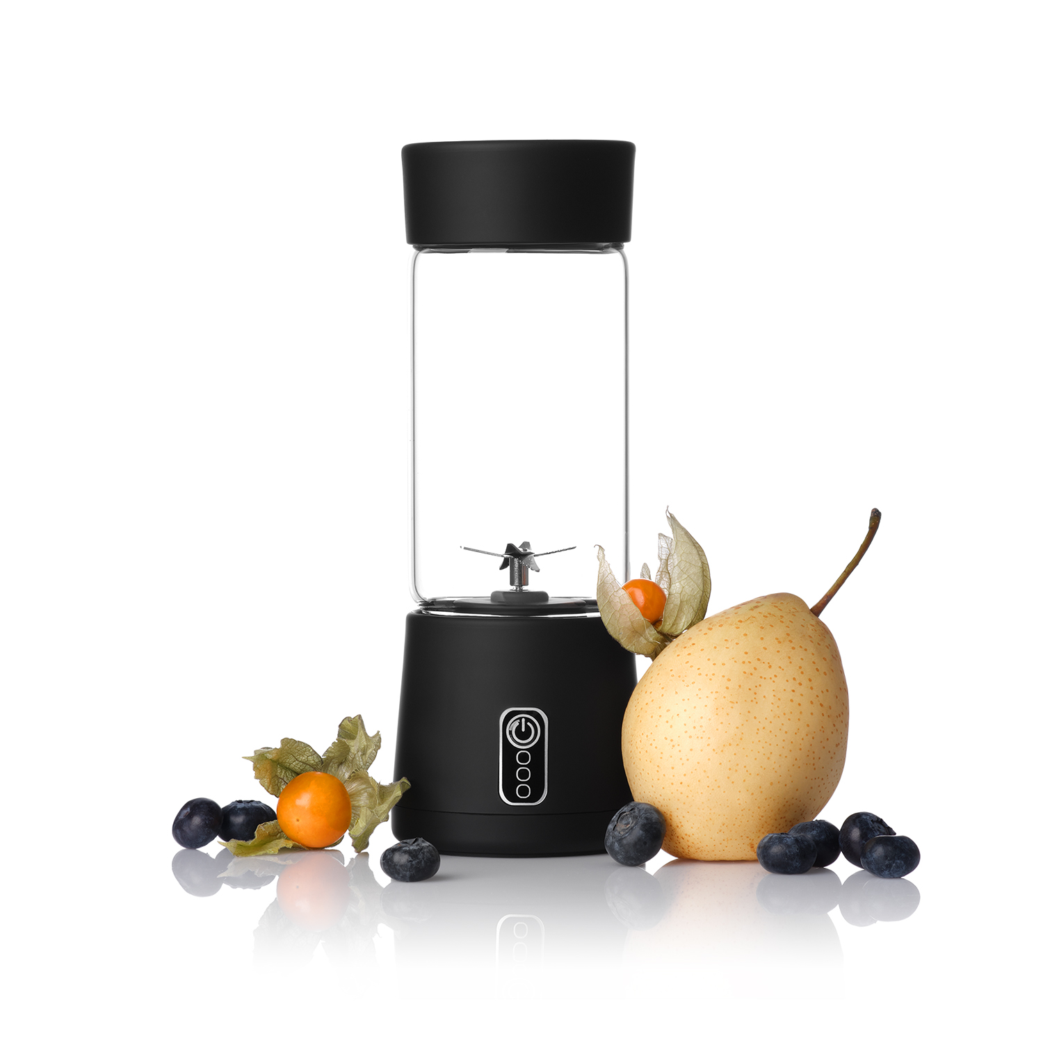 Блендер портативный Феличе (Felice), черный — пример нанесения логотипа (Portobello Электроника Кухня) | Print Logo