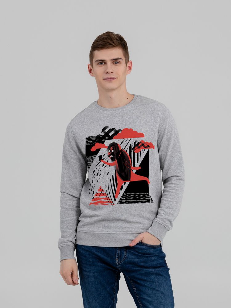 Свитшот «Преодолень» — пример нанесения логотипа (Принтэссенция) | Print Logo