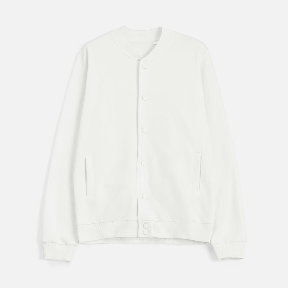 Бомбер унисекс Nuppu, молочно-белый, размер XL