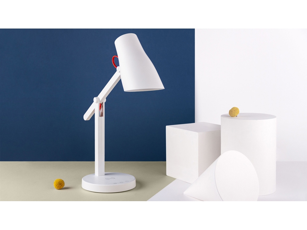 Настольная лампа c беспроводной зарядкой LED L1, 250Лм, 4.5 Вт, Qi, диммер, таймер, бел