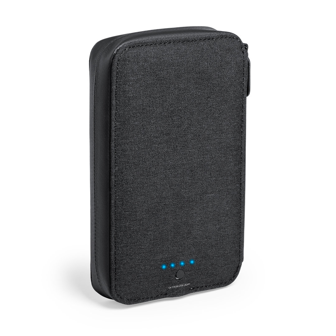 Дорожный органайзер с УФ-стерилизатором, черный