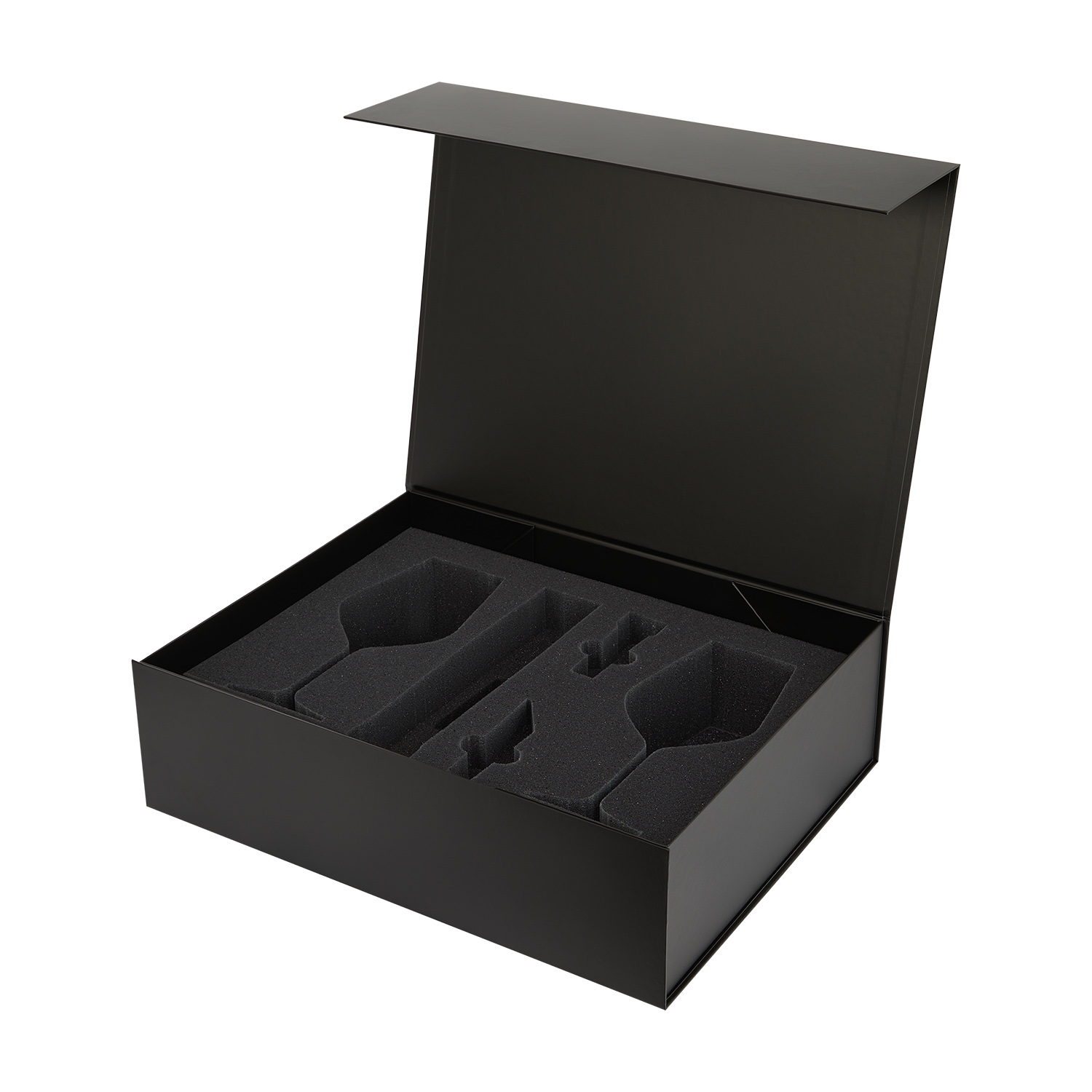 Ложемент под 2 бокала для вина + набор для вина Сакраменто (Sacramento) в большую коробку-трансформер (арт. 695722) — пример нанесения логотипа (Portobello подарочная упаковка) | Print Logo