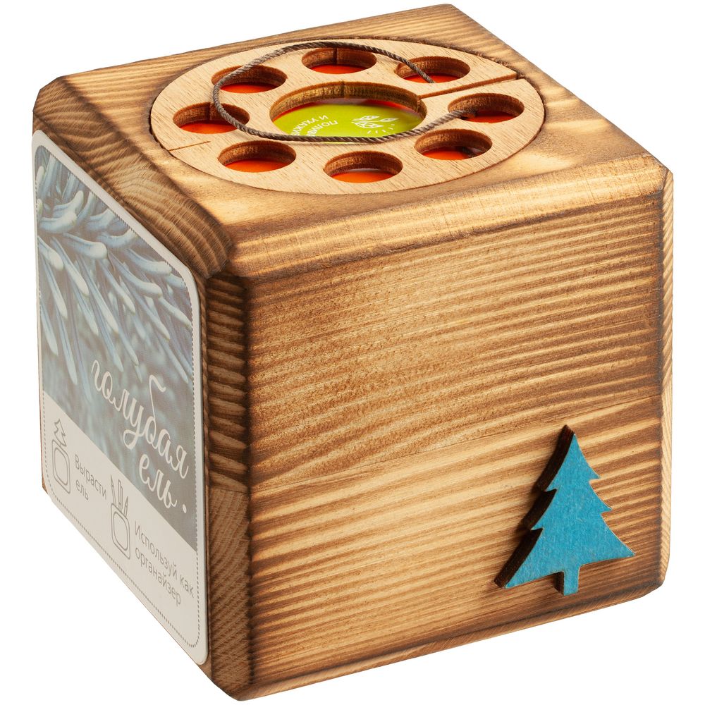 Набор для выращивания с органайзером «Экокуб Burn» — пример нанесения логотипа (сделано в России) | Print Logo