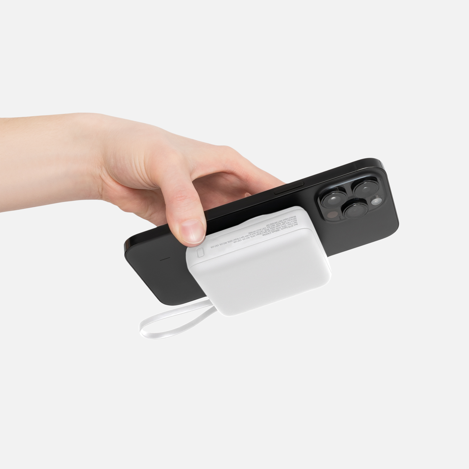 Внешний аккумулятор с подсветкой Ritter PD 10000mAh с функцией беспроводной зарядки 15W, белый